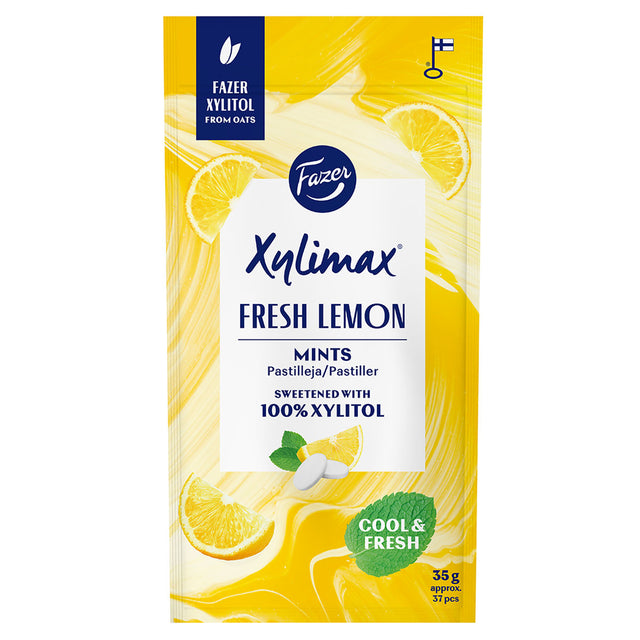 Xylimax Fresh lemon täysksylitolipastillit 35 g - Fazer Store