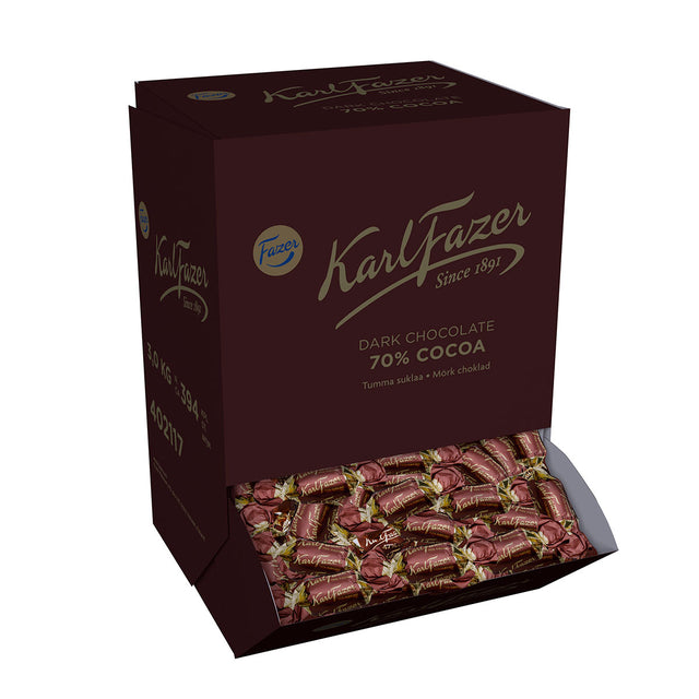 Karl Fazer 70% tumma suklaakonvehti 3 kg - Fazer Store FI