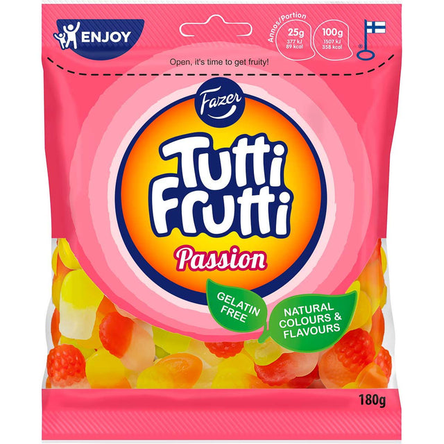 Tutti Frutti Passion 180 g - Fazer Store FI