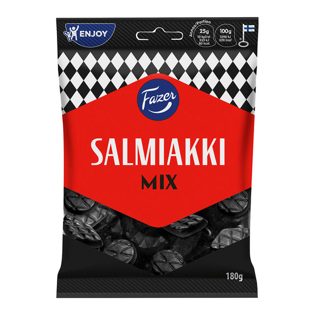 Fazer Salmiakki Mix 180 g - Fazer Store FI