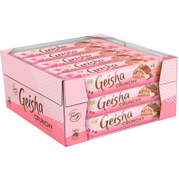 Geisha Crunchy 50 g suklaapatukka - Fazer Store