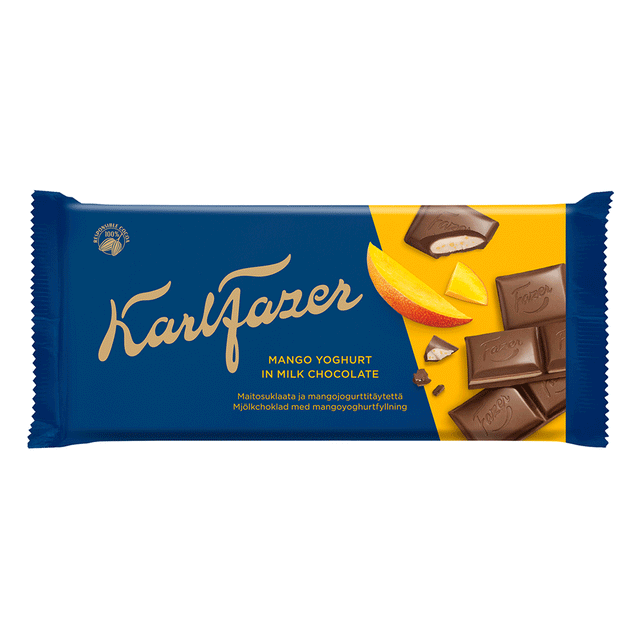 Karl Fazer Mangojogurtti suklaalevy 121g - Fazer Store