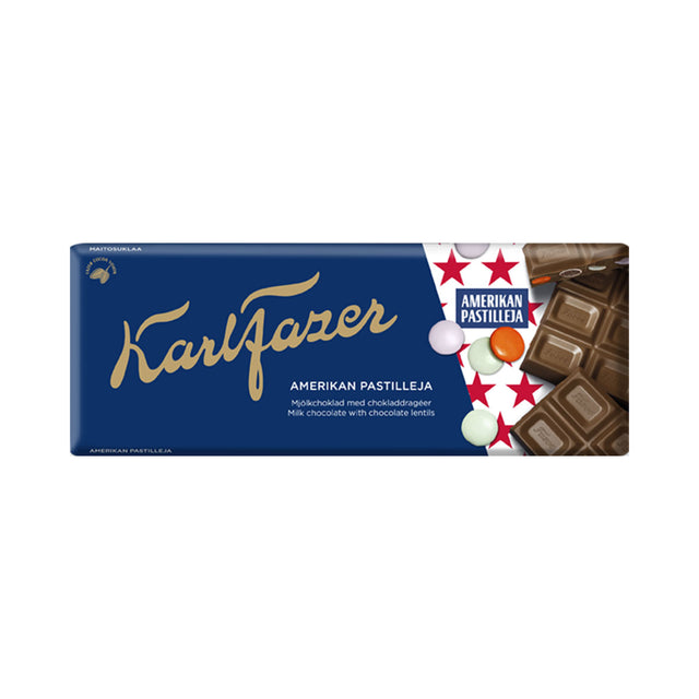 Karl Fazer Amerikan pastilleja suklaalevy 180g