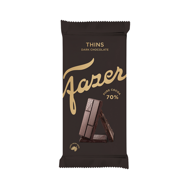 Karl Fazer Thins 70% cocoa tumma suklaa 95g