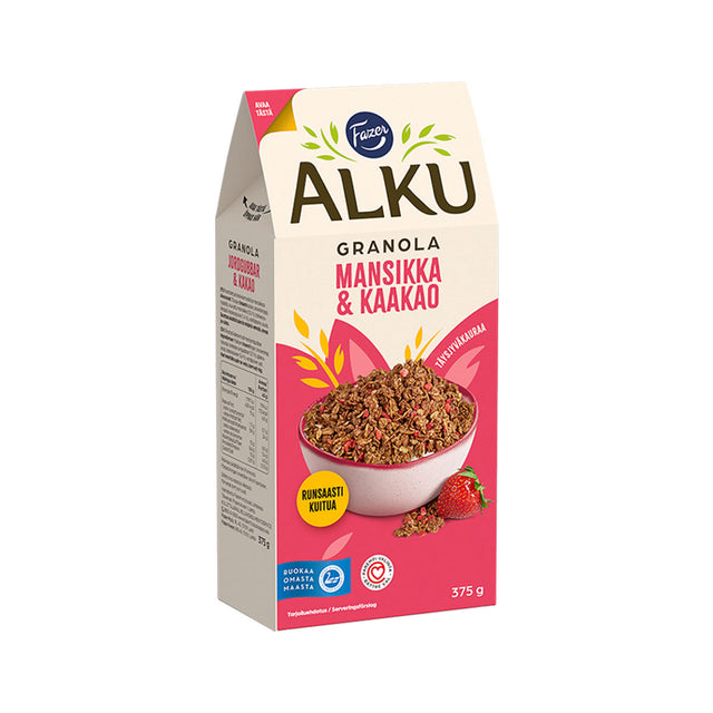 Fazer Alku Mansikka & kaakao granola 375 g