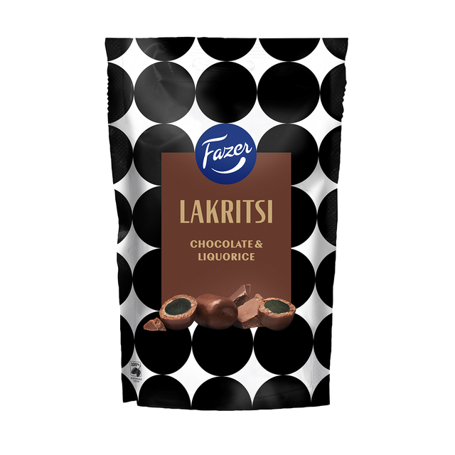 Fazer Lakritsi Chocolate & Liquorice 140 g