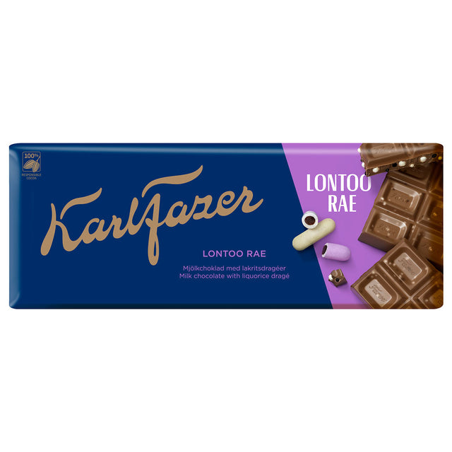 Karl Fazer Lontoon rae suklaalevy 180 g - Fazer Store