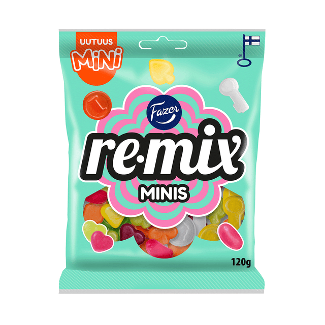 Remix Mini Minis karkkipussi 120g - Fazer Store