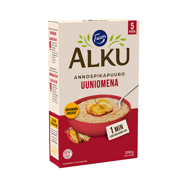 Fazer Alku annospikapuuro Uuniomena (5 x 40 g) 200 g