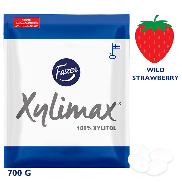 Xylimax Metsämansikka täysksylitolipastilli 700 g - Fazer Store