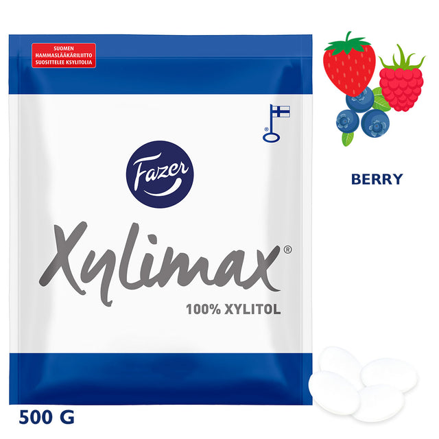Xylimax Marja 95 % päällystämätön täysksylitolipastilli 500 g - Fazer Store