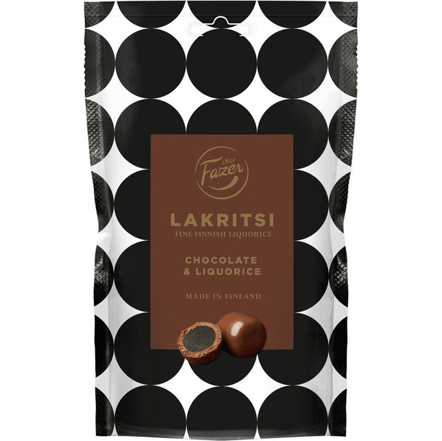 Fazer Lakritsi Chocolate & Liquorice 140 g - Fazer Store FI
