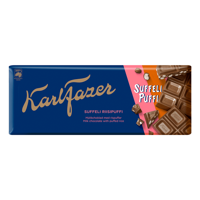 Karl Fazer Suffeli riisipuffi 198 g suklaalevy - Fazer Store