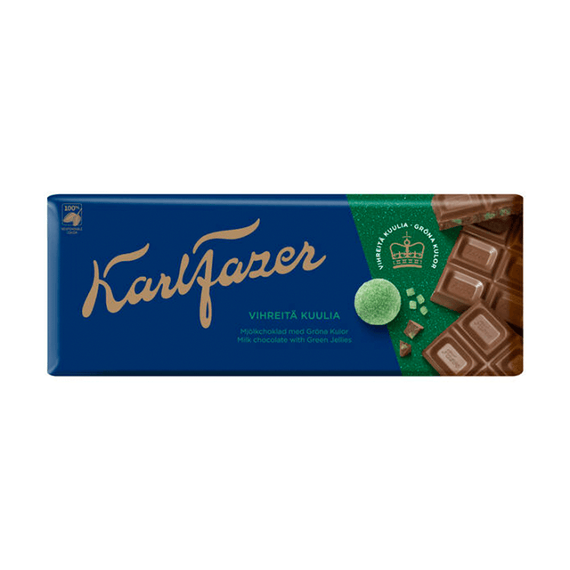 Karl Fazer Vihreät Kuulat suklaalevy 200g - Fazer Store