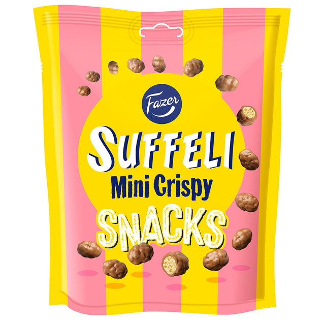 Suffeli Mini Crispy Snacks 170g suklaa - Fazer Store